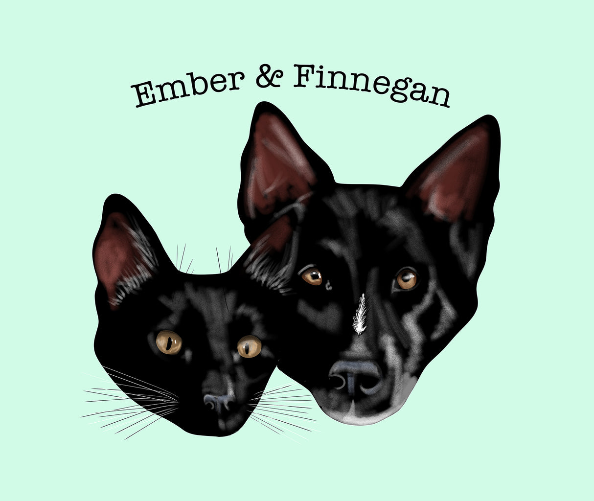 Custom Digital HandDrawn Pet Portrait