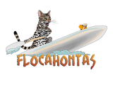 Flocahontas die cut vinyl Sticker