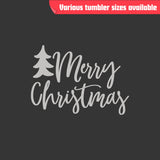 Merry Christmas Tumbler – Laser Engraved Stainless Steel, 4 Sizes Available