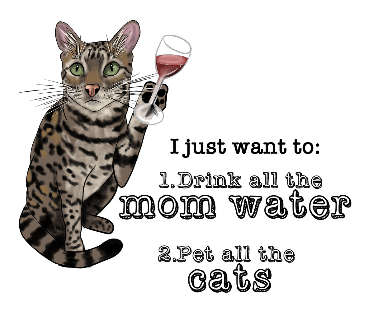 "Mom Water" Vinyl Die Cut Sticker