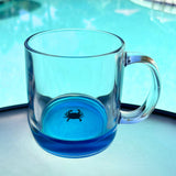 12.5 oz Ocean-Inspired Glass Mug with Sea Creature