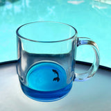 12.5 oz Ocean-Inspired Glass Mug with Sea Creature