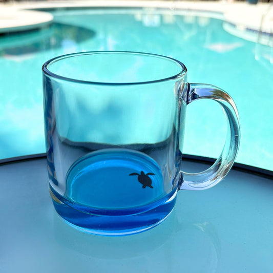 12.5 oz Ocean-Inspired Glass Mug with Sea Creature