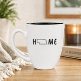 Nebraska Home 16 oz Ceramic Coffee Mug, State Outline Design
