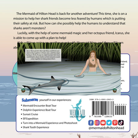 Nina's Necklace children's book back cover with story summary and author info