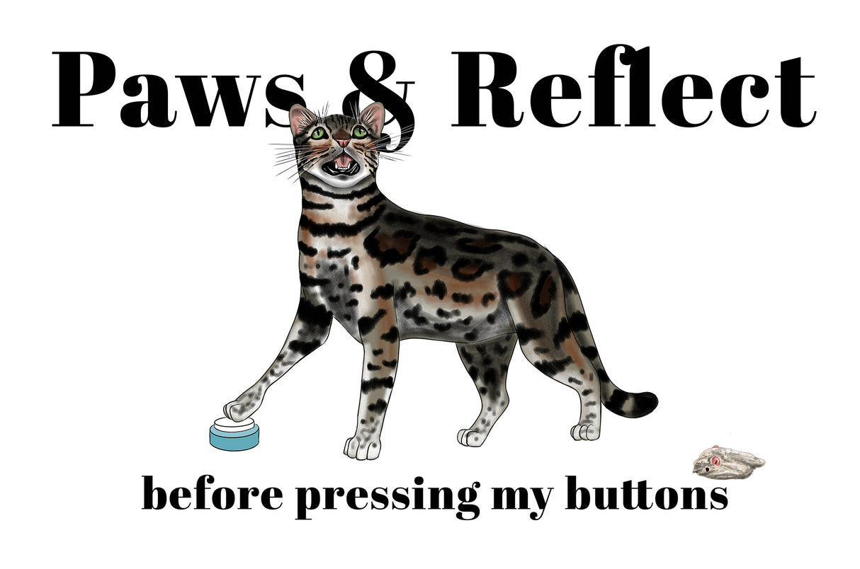 Paws and Reflect Vinyl Die Cut Sticker