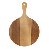 "Dad's BBQ" Round Acacia Wood/Slate Cutting Board - Laser Engraved