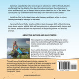 Sammy the Sand Dollar children's book back cover with story summary and author bio
