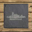 Square slate coaster laser engraved with the Nashville, Tennessee skyline