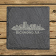 Square slate coaster laser engraved with the Richmond, Virginia skyline
