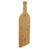 Bamboo Wine Bottle-Shaped Cutting Board – "Dashing Through Merlot" Design