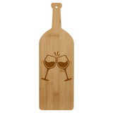 Bamboo Wine Bottle-Shaped Cutting Board – Wine Glasses Design