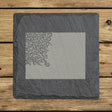 Wyoming square slate coaster engraved with the state shape in ornate floral scrollwork